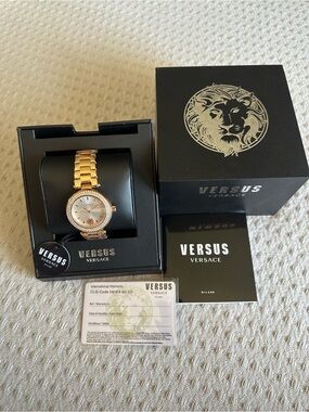 Versus Versace Brick Lane Stainless Steel & Pavé Crystal Bracelet Watch